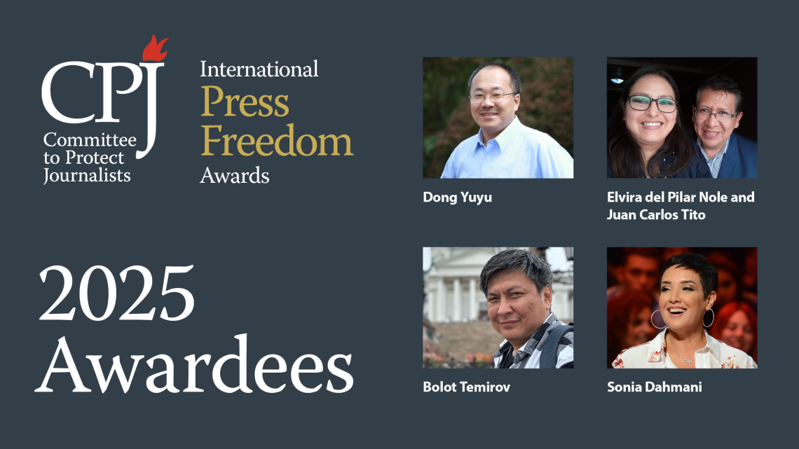 CPJ Announces 2025 International Press Freedom Awards Honorees