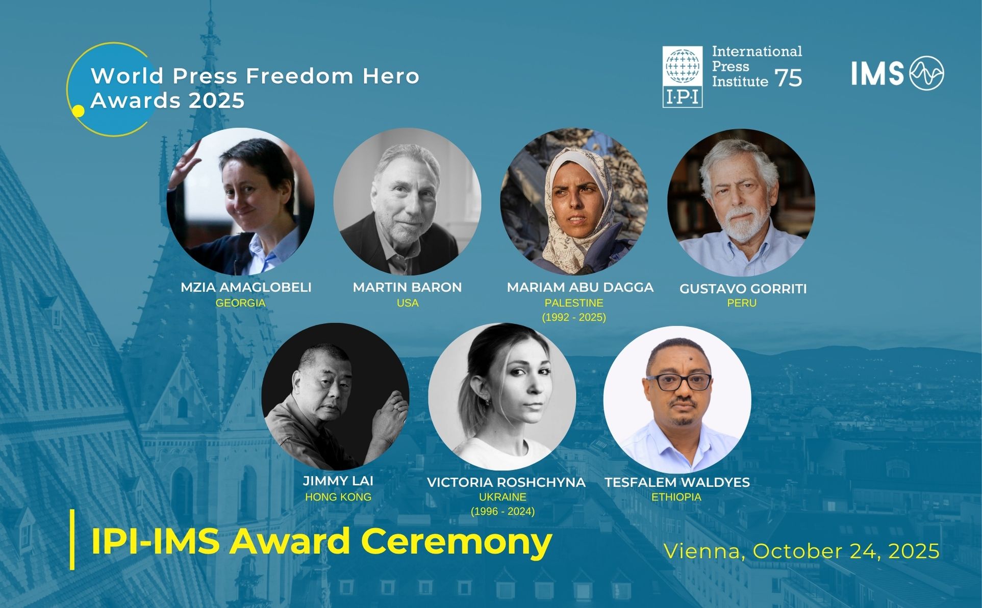 2025 IPI-IMS World Press Freedom Hero Award Ceremony