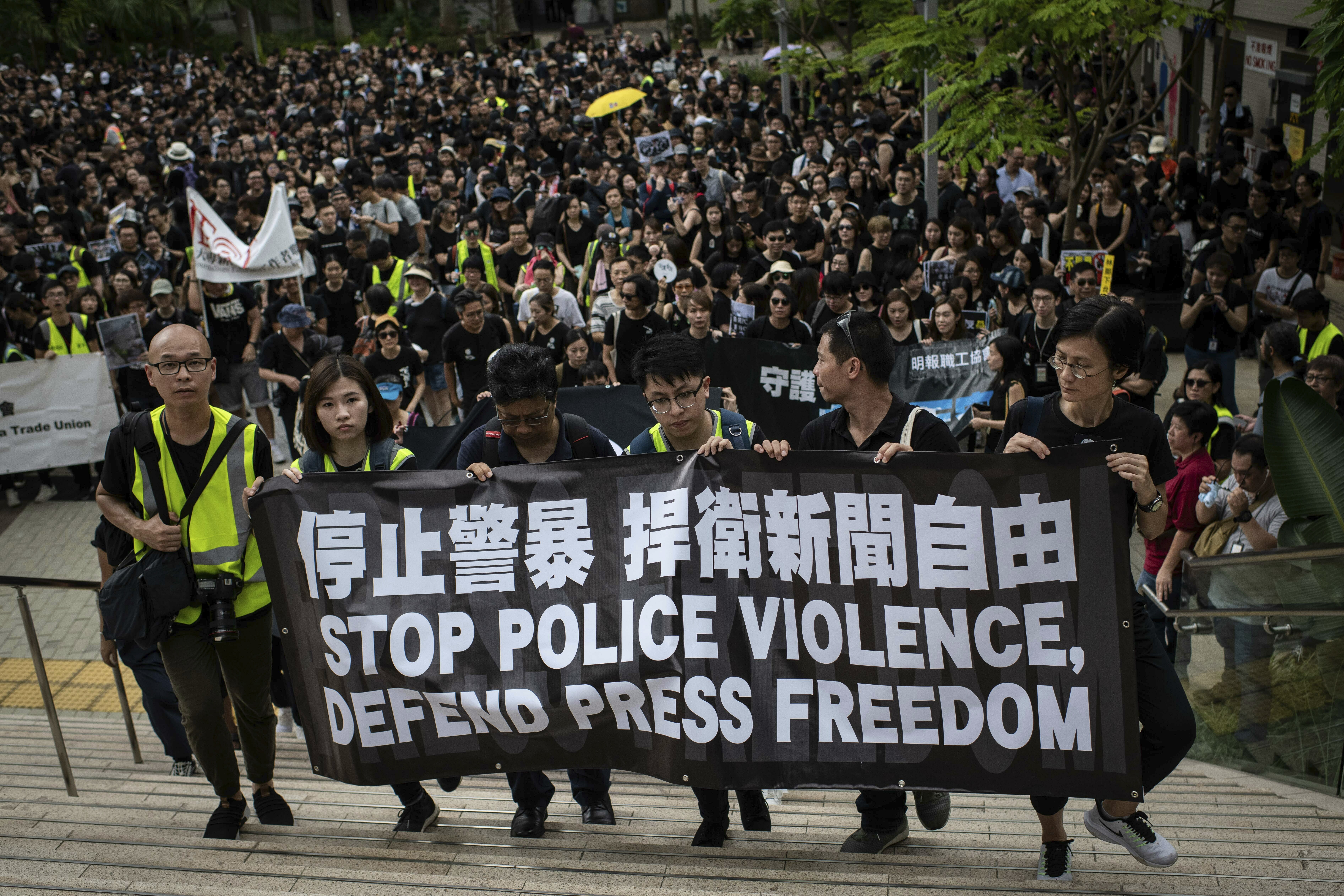 Protest for Press Freedom in Hong Kong, China – 14 Jul 2019